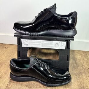 Cole Haan ZerøGrand Black Patent Leather Lace-Up Oxfords